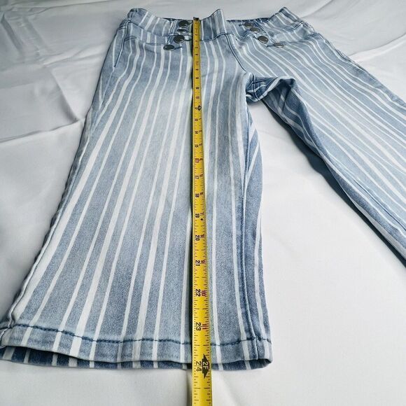 DG2 Diane Gilman SP FLEX stretch Sailor Pedal Pusher Capri Stripe Pants NICE 762 - Picture 8 of 12